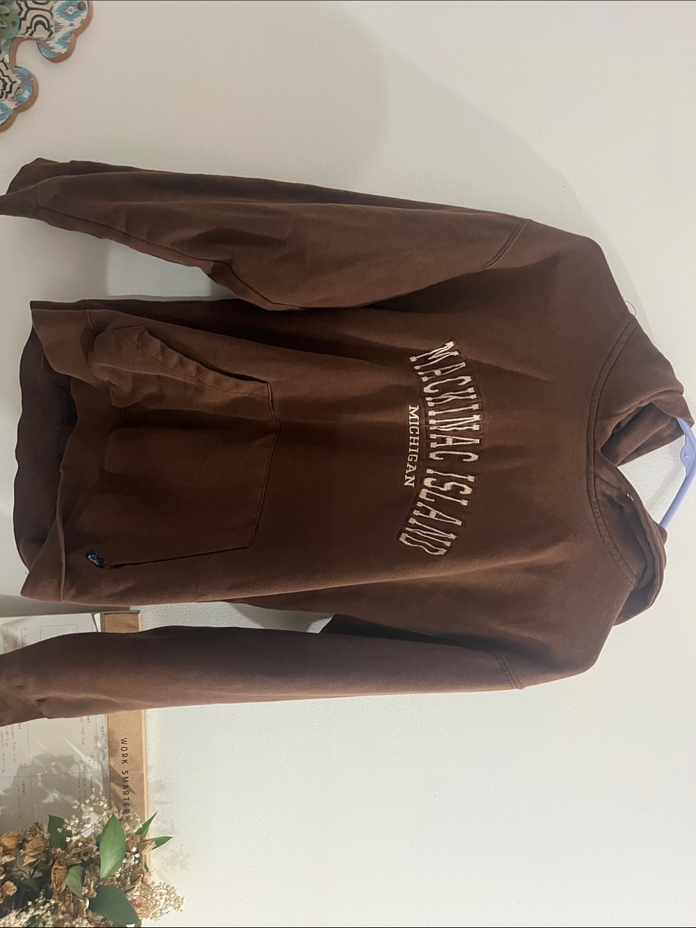 Brown Mackinac Island Michigan Pullover Hoodie
